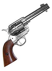 Pistola Colt "Peacemaker" nichelata in decalcomania