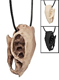 3D Geprinte Rattenschedel Hanger Met Leren Band (7cm)