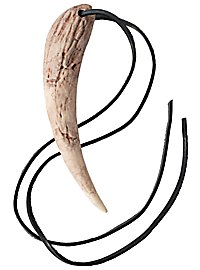3D-printed dragon tooth trophy (18 cm) with leather strap