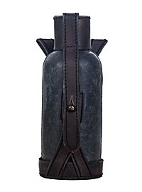 Flasche mit Lederhülle schwarz
