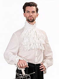 Aristocratisch overhemd met jabot - Louis, wit