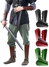 Arm- und Beinschienen Set aus Leder - Kriegsknecht