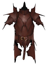 Armure d'elfe noir avec tassettes en cuir marron