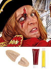 Auge um Auge Schnittwunde Latexapplikation