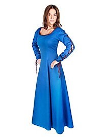 Blaues Kleid mit Schnürungen