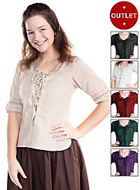 Blusa Medieval De Manga Corta - Valeria
