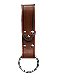 Boucle de ceinture marron avec anneau