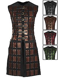 Brigantine longue en cuir