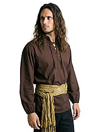 Camicia medievale - bracciante marrone