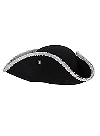 Cappello da pirata con finiture argentate