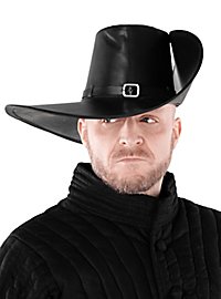 Cappello in pelle da moschettiere