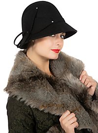 Chapeau cloche années 20 noir