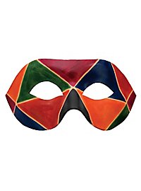 Colombina Arlecchino de cuoio maschera veneziana in cuoio