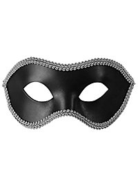 Colombina con Passamaneria nero-argento Maschera veneziana in pelle 