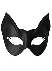 Colombina Gatta nera Venetian leather cat mask