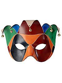 Colombina Joker Masque en cuir vénitien