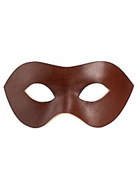 Colombina Liscia brown Venetian Leather Mask