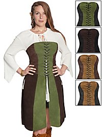 Corpetto in pelle bicolore con gonna - Novice