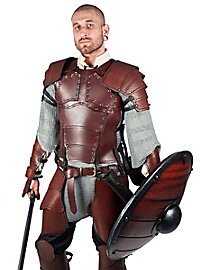Cuirasse en cuir marron de mercenaire