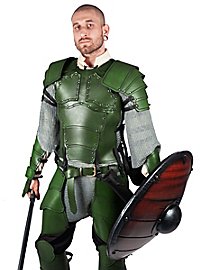 Cuirasse en cuir vert de mercenaire