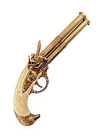 Double-barrelled flintlock pistol Decorative gun