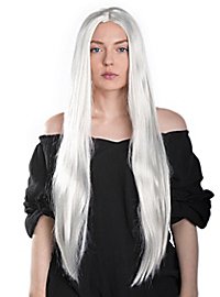 Perruque extra longue blanche