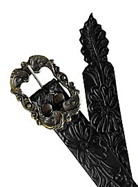 Belt - Floral ornament black