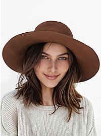 Grand chapeau mou marron