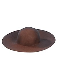Grand chapeau mou marron