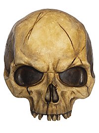 halved deco skull made of resin