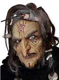 Garstige alte Hexe Maske aus Latex zum Ankleben