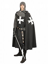 Hooded cloak of the Knights Hospitaller, black