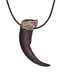 Impression 3D - Pendentif patte d'ours avec cordon en cuir (10cm)