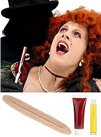 Kehlenschnitt Wunde aus Latex zum ankleben