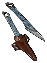 Knife with sheath - Cutthroat, brown, Larp weapon