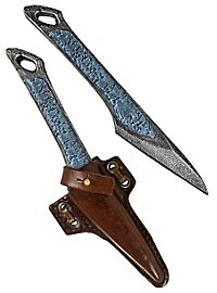 Knife with sheath - Cutthroat, brown, Larp weapon