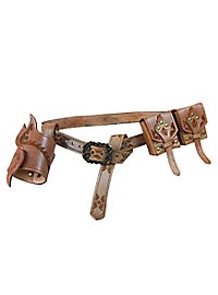 Leather Adventurer Belt Set brown