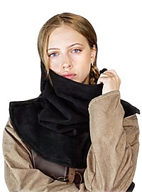 Leather hooded cape - Morgan