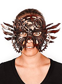 Leather mask - Clockwork brown