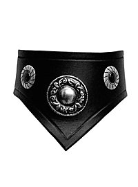 Lederhalsband - Comtesse schwarz