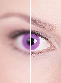 Lentille de contact violette avec dioptries