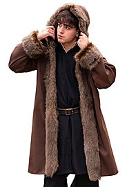 Manteau avec doublure en fourrure - Barbare, marron
