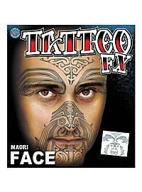 Maori Gesicht-Klebetattoo