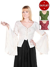 Medieval blouse with trumpet sleeves - Carmen