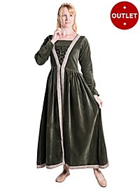 Medieval velvet dress with border - Ophelia