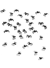 Mini-spinnen Halloween decoratie – 80 stuks