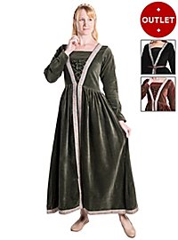 Mittelalter Samtkleid mit Bordüre - Ophelia