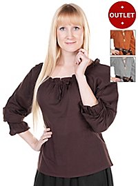 Mittelalterbluse mit langen Ärmeln - Edith