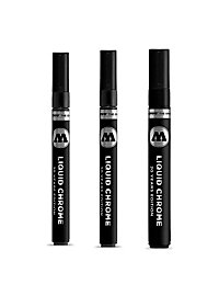 Molotow - Marker Set: 1mm, 2mm, 4mm Liquid Chrome