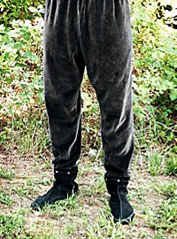 Pantalon en velours médiéval gris